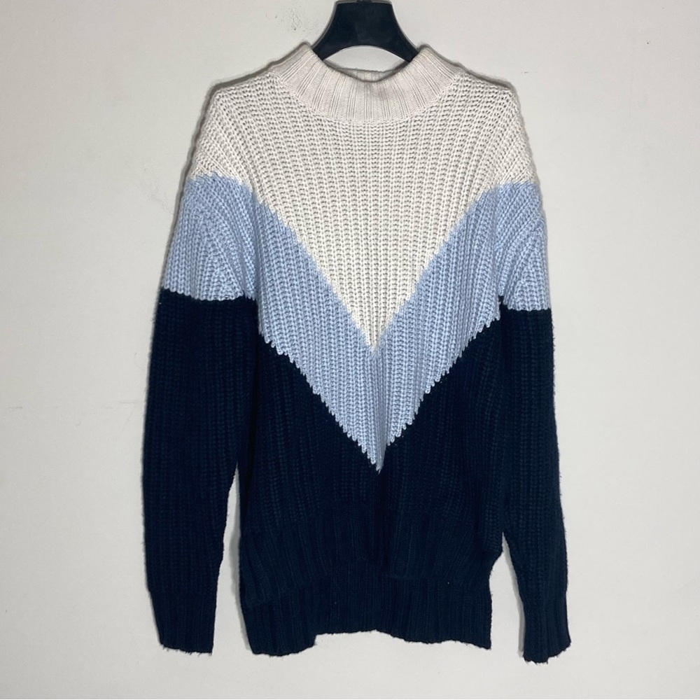 AUTUMN CASHMERE | Colorblock Rib Chucky Shaker Sweater